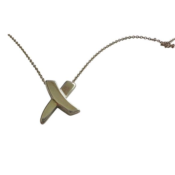 Tiffany & Co. Paloma Picasso Graffiti X Necklace Sterling 16" - Picture 9 of 16